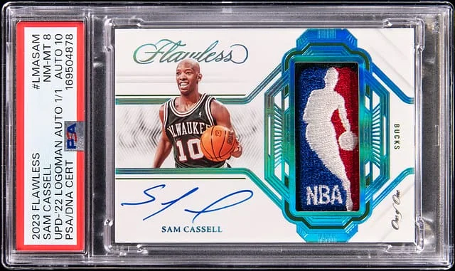 2023-24 Panini Flawless Sam Cassell Update '22 Logoman Autograph #LMA-SAM card image