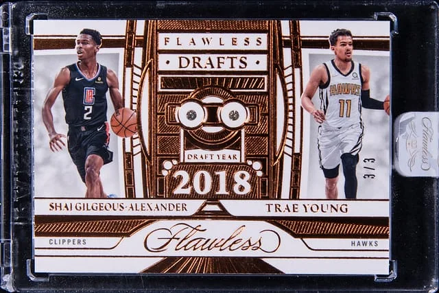 2023-24 Panini Flawless Shai Gilgeous-Alexander/Trae Young Diamond Drafts Bronze #144 card image