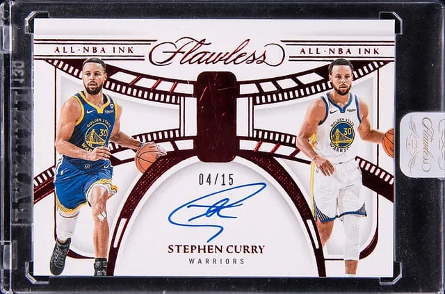 2023-24 Panini Flawless Stephen Curry All-NBA Ink Ruby #ALL-SCY card image