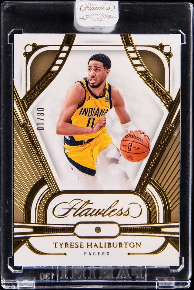 2023-24 Panini Flawless Tyrese Haliburton Gold #80 card image
