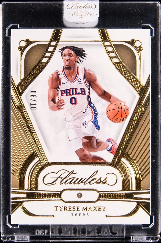 2023-24 Panini Flawless Tyrese Maxey Gold #43 card image