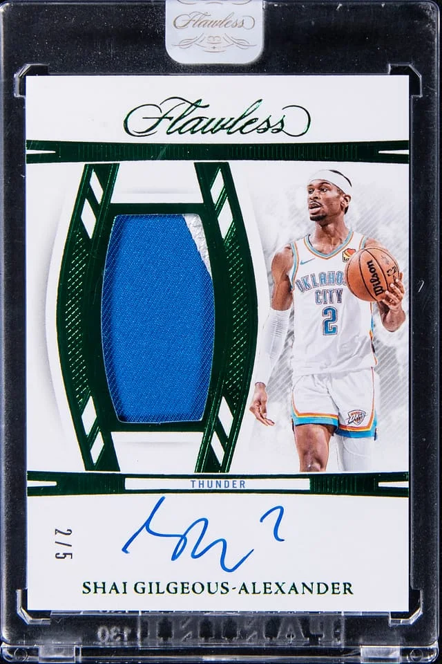 2023-24 Panini Flawless Veteran Patch Autographs Emerald #VPA #no-number card image