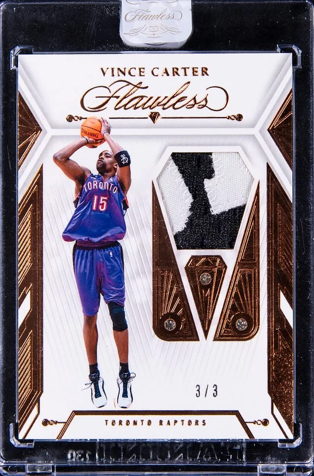 2023-24 Panini Flawless Vince Carter Diamond Relic, Diamond Swatches Bronze #DS-VCT card image