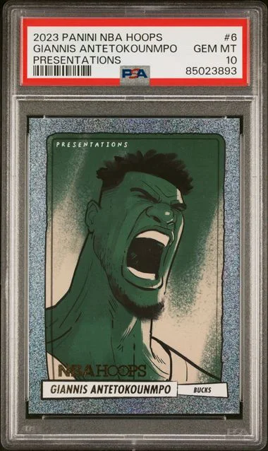 2023-24 Panini Giannis Antetokounmpo NBA Hoops Presentations #6 card image