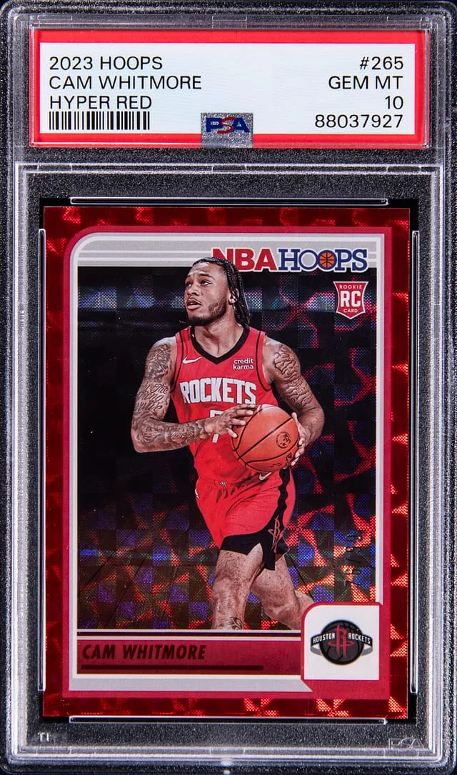 2023-24 Panini Hoops Cam Whitmore Hyper Red #265 card image