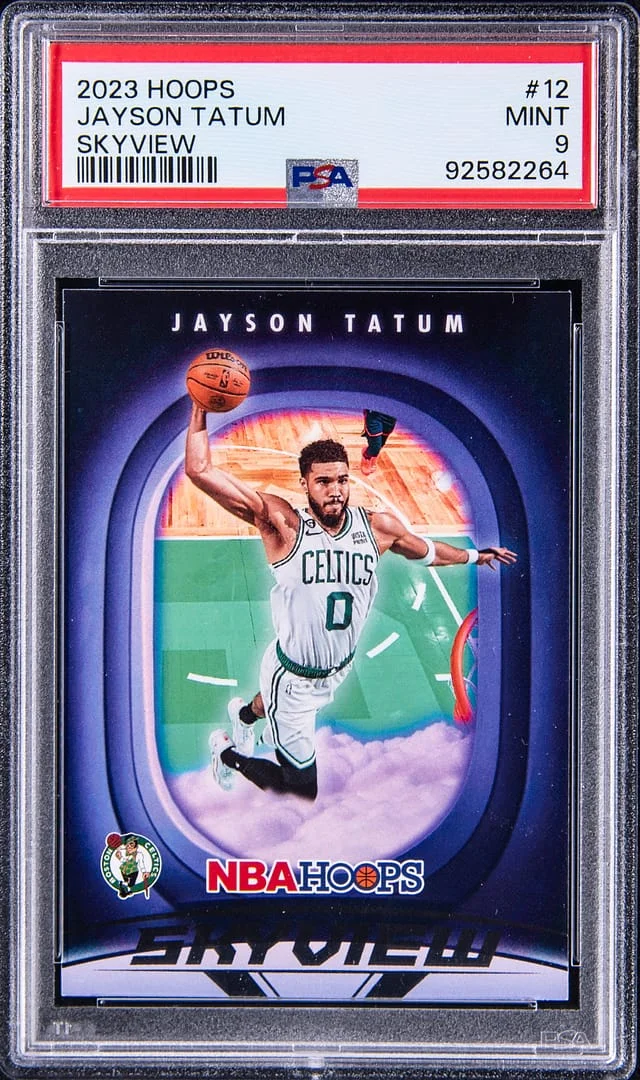 2023-24 Panini Hoops Jayson Tatum Skyview #12 card image