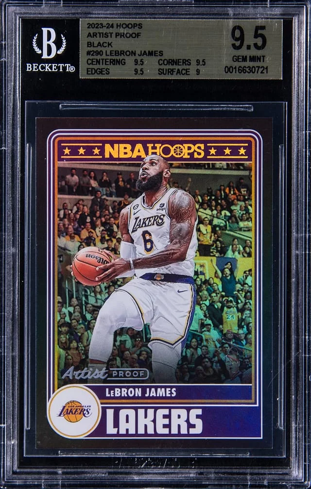 2023-24 Panini Hoops LeBron James Artist Proof Black #290 card image