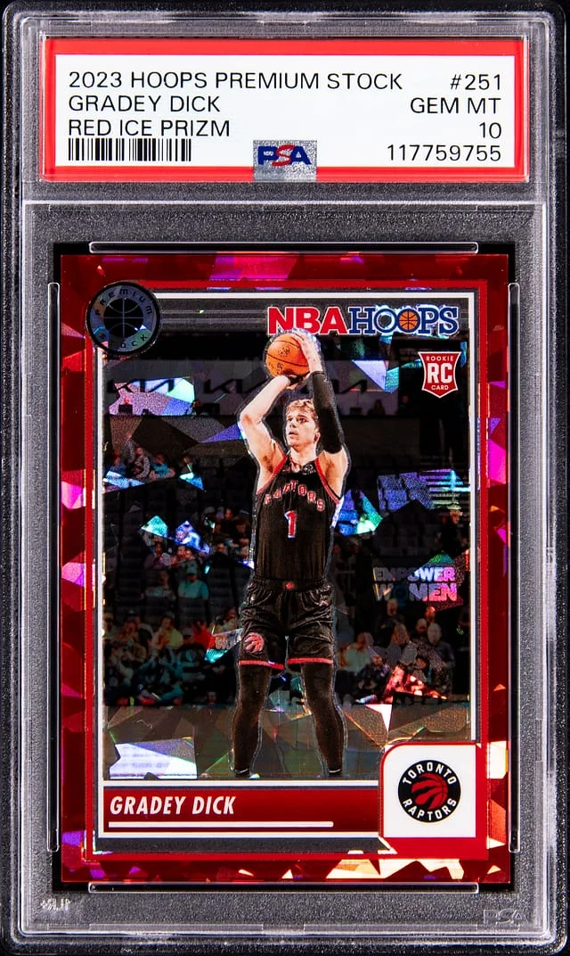 2023-24 Panini Hoops Premium Stock Gradey Dick Red Ice Prizm #251 card image