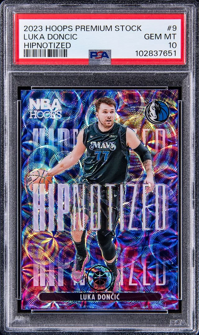 2023-24 Panini Hoops Premium Stock Luka Doncic Hipnotized #9 card image