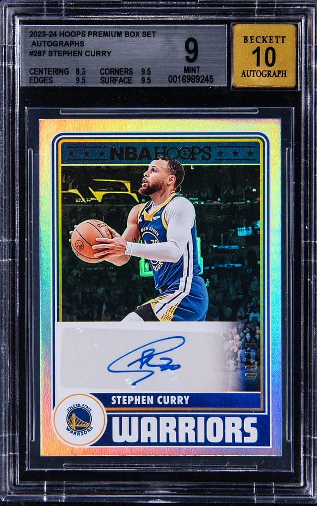 2023-24 Panini Hoops Stephen Curry Premium Box Set Autographs #287 card image