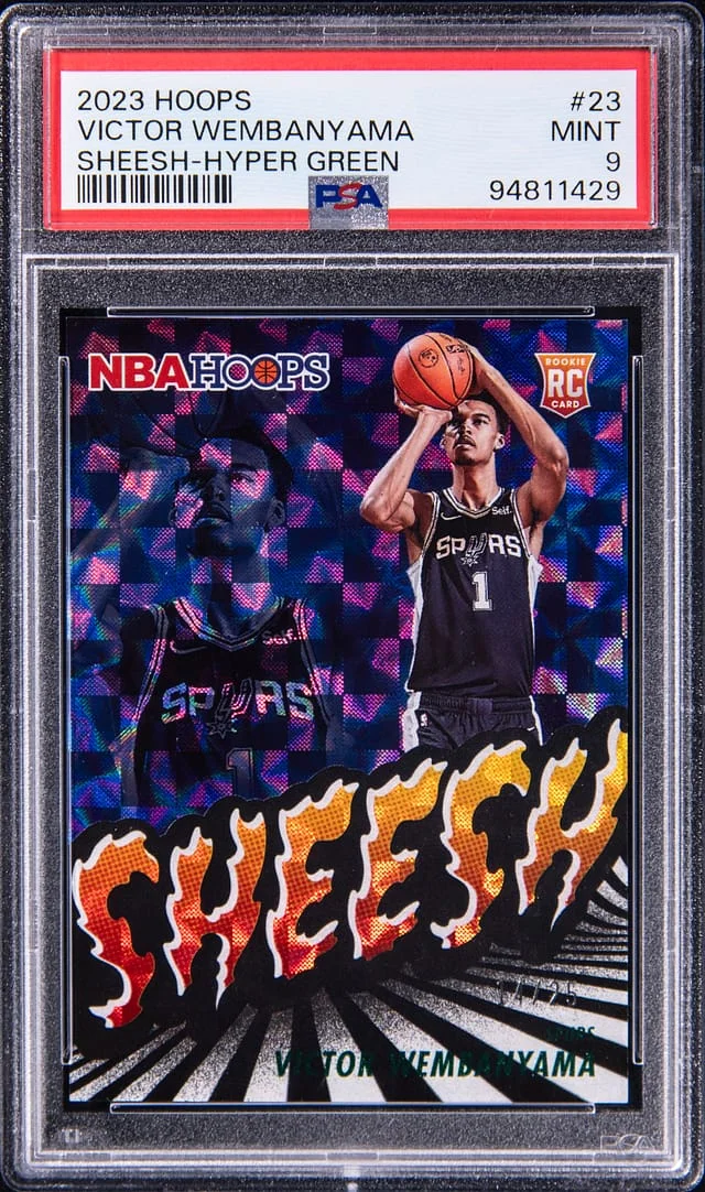 2023-24 Panini Hoops Victor Wembanyama Sheesh Hyper Green #23 card image