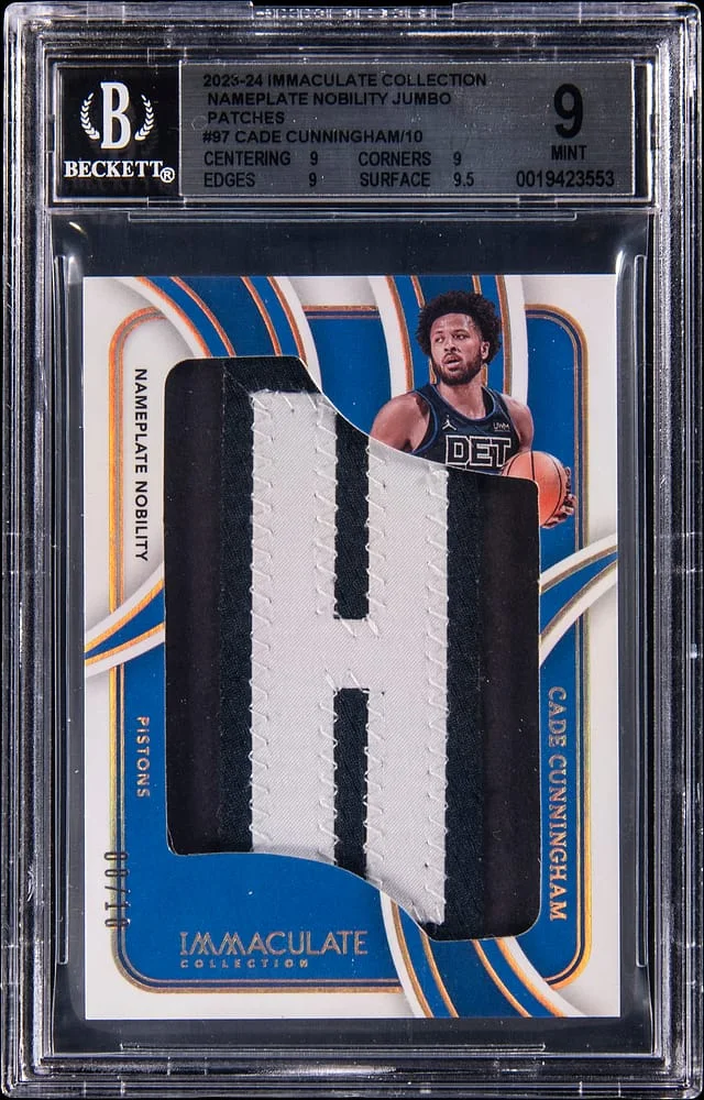 2023-24 Panini Immaculate Collection Cade Cunningham Nameplate Nobility Jumbo Patches #JP-CAD card image