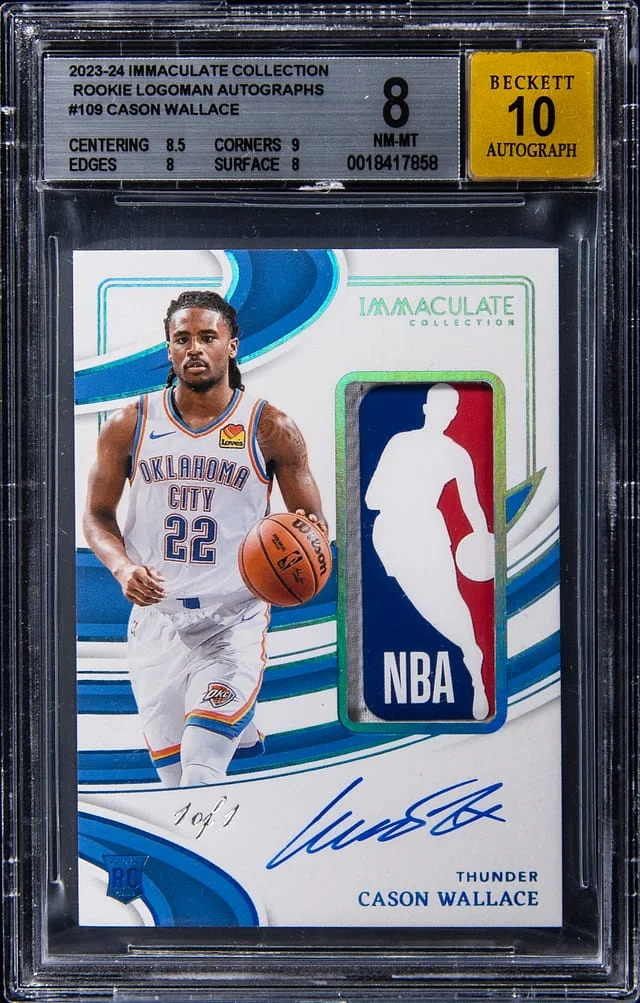 2023-24 Panini Immaculate Collection Cason Wallace Logoman Autographs #109 card image