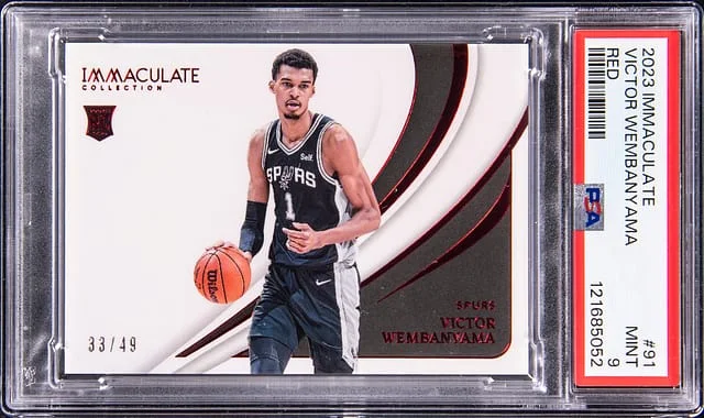 2023-24 Panini Immaculate Collection Victor Wembanyama Red #91 card image