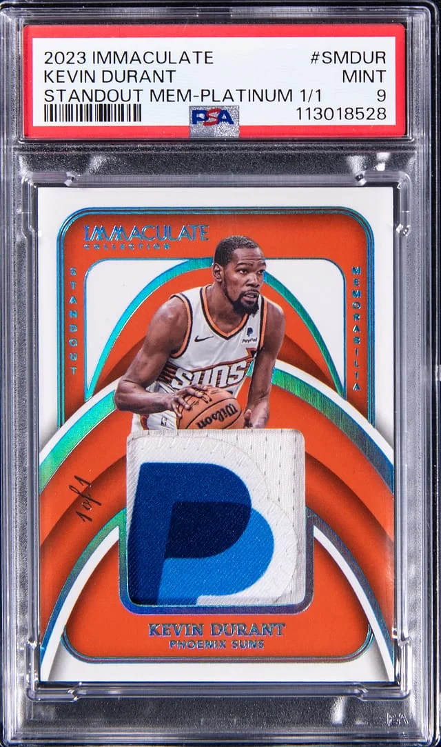 2023-24 Panini Immaculate Kevin Durant Standout Memorabilia Platinum #SM-DUR card image