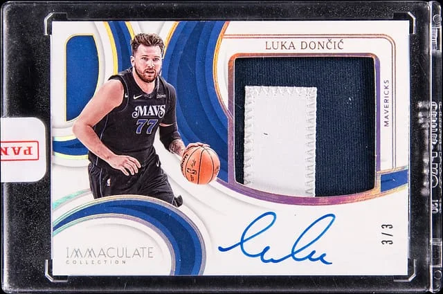 2023-24 Panini Immaculate Luka Doncic Premium Patch Autograph #PPA-LUK card image