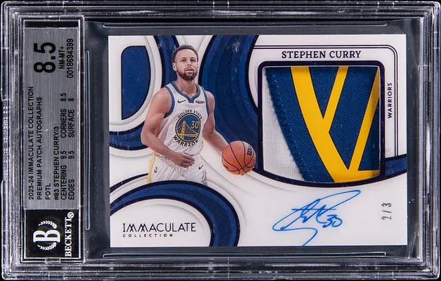 2023-24 Panini Immaculate Stephen Curry Premium Patch Autographs 1st Off the Line (FOTL) #PPA-CUR card image