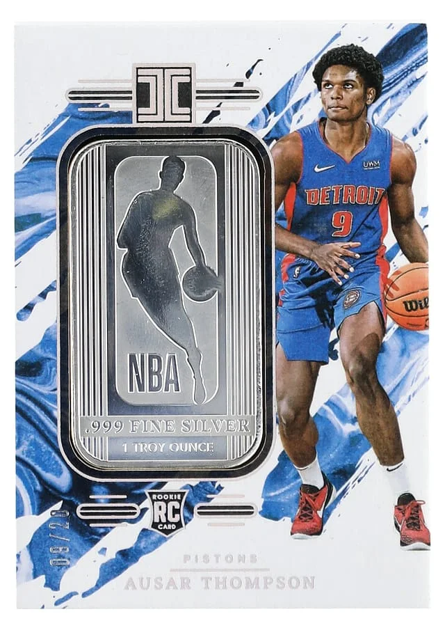 2023-24 Panini Impeccable Ausar Thompson Silver NBA Logo #42 card image