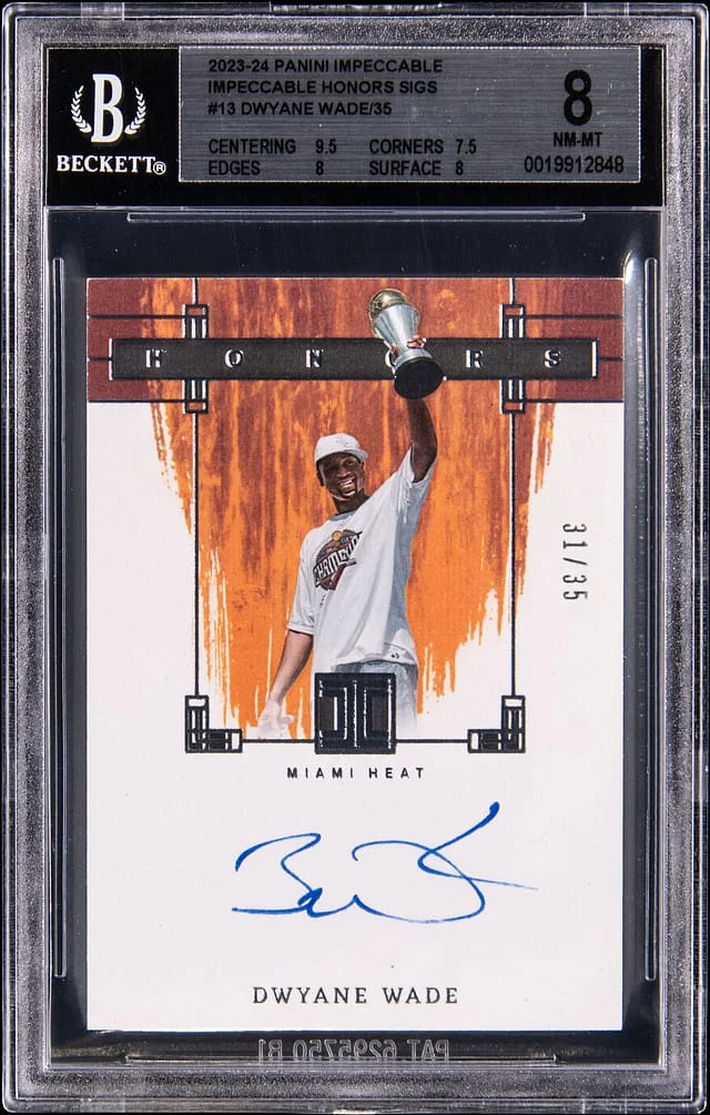2023-24 Panini Impeccable Dwyane Wade Honors Signatures #IHS-WAD card image