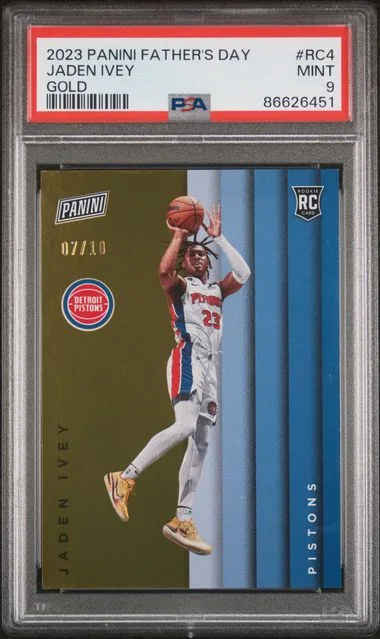 2023-24 Panini Jaden Ivey Father's Day Gold #RC4 card image