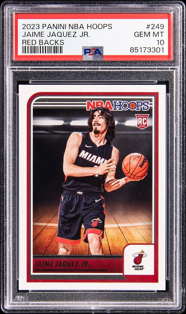 2023-24 Panini Jamie Jaquez Jr. NBA Hoops Red Backs #249 card image