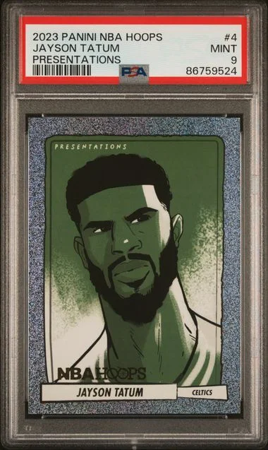 2023-24 Panini Jayson Tatum NBA Hoops Presentations #4 card image