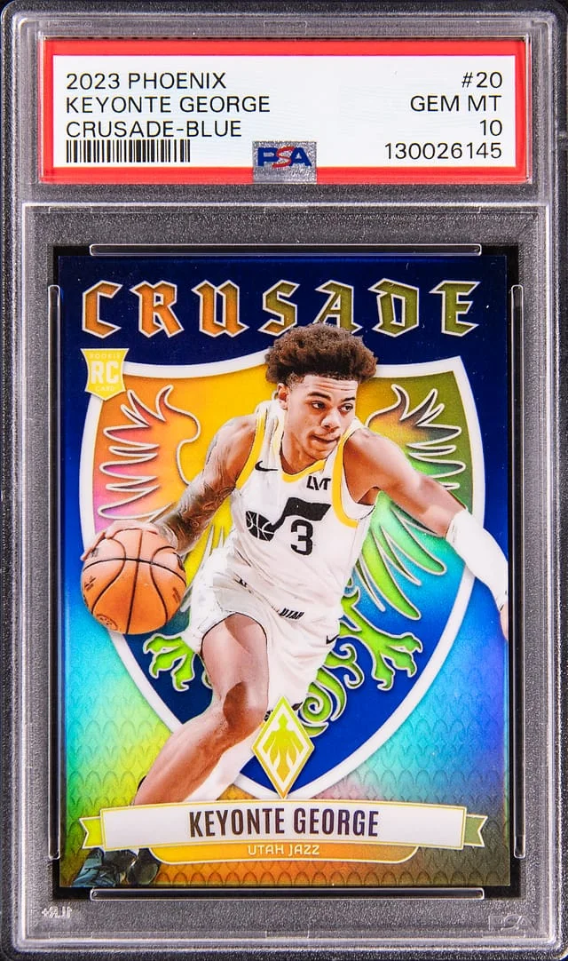 2023-24 Panini Keyonte George Phoenix Crusade Blue #20 card image
