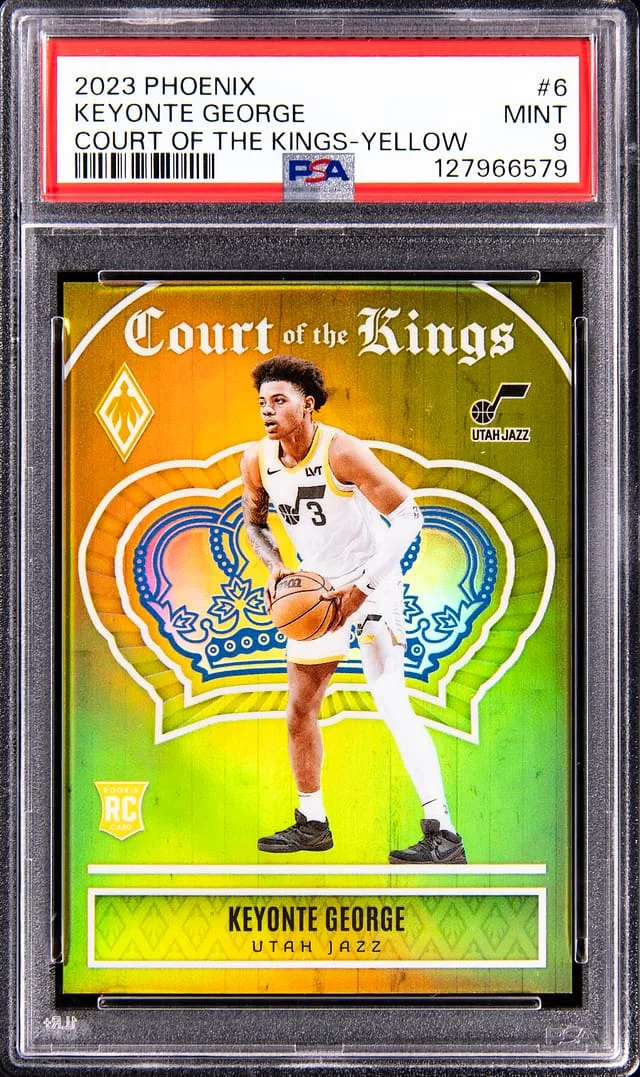 2023-24 Panini Keyonte George Phoenix Court of the Kings Yellow #6 card image