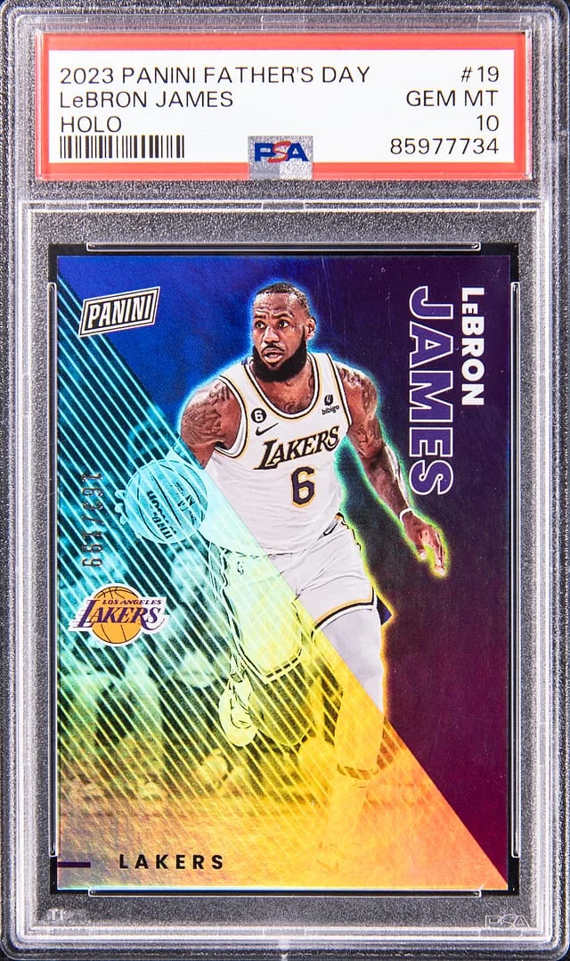 2023-24 Panini LeBron James Father's Day Holo #19 card image