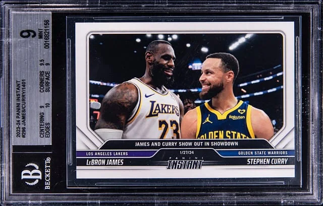 2023-24 Panini LeBron James/Stephen Curry Instant #296 card image