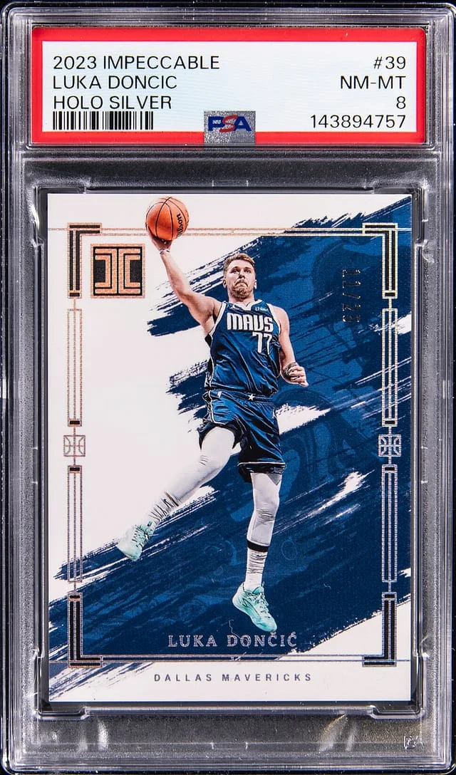 2023-24 Panini Luka Doncic Impecable Holo Silver #39 card image