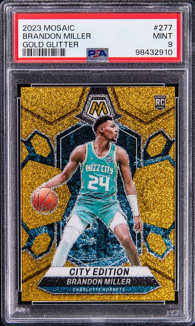 2023-24 Panini Mosaic Brandon Miller Gold Glitter #277 card image