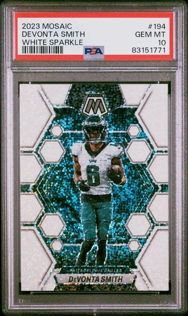 2023-24 Panini Mosaic Devonta Smith White Sparkle #194 card image