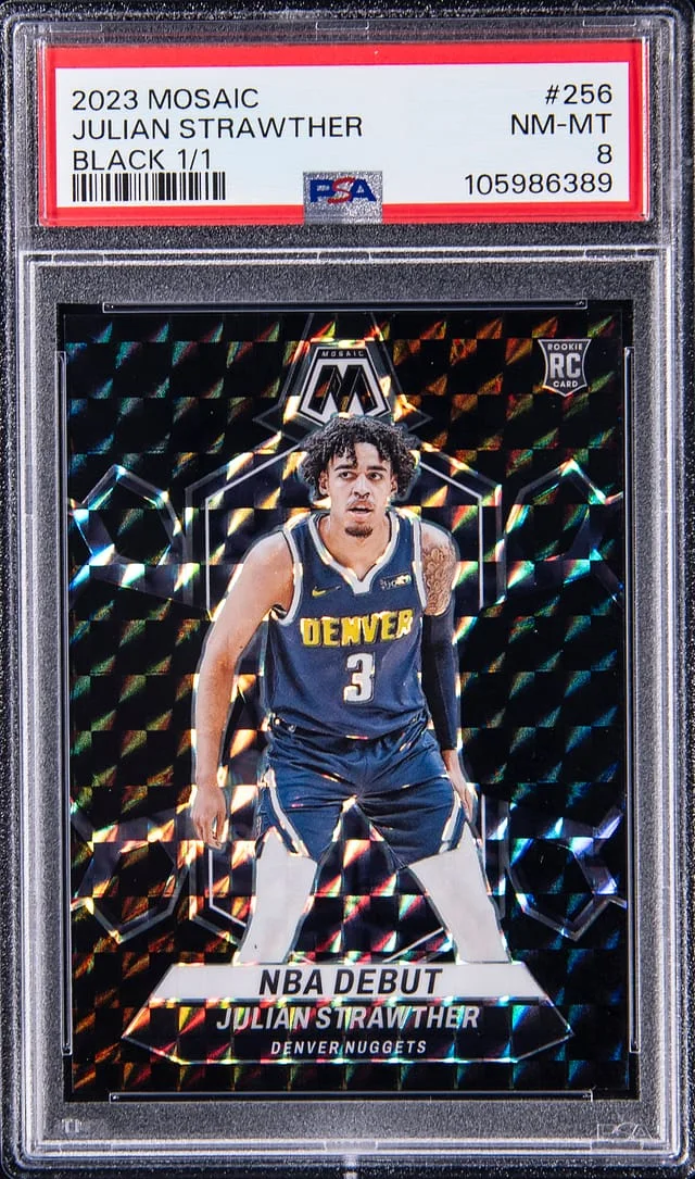 2023-24 Panini Mosaic Julian Strawther Black #256 card image