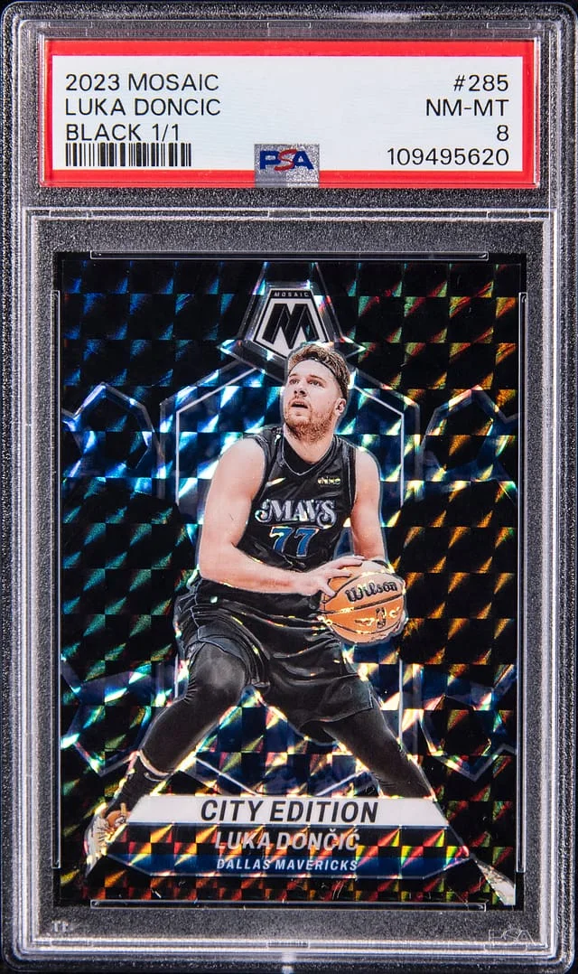 2023-24 Panini Mosaic Luka Doncic Black #285 card image