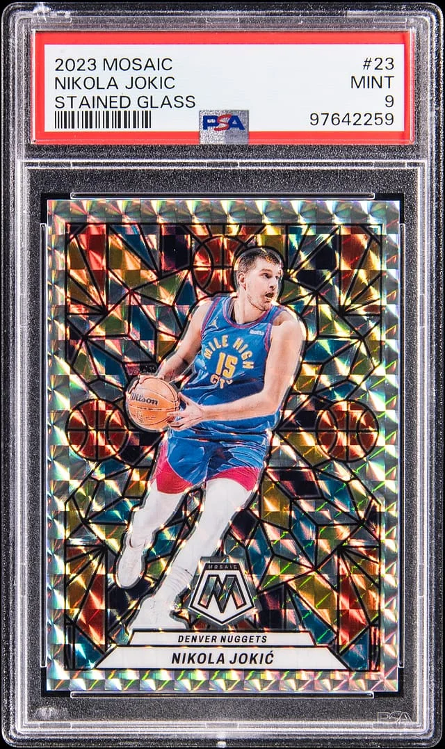 2023-24 Panini Mosaic Nikola Jokic Stained Glass #23 card image