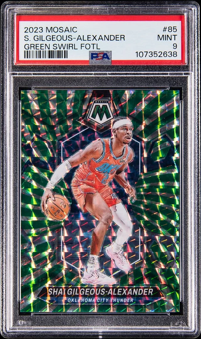 2023-24 Panini Mosaic Shai Gilgeous-Alexander Fusion Green Choice #85 card image