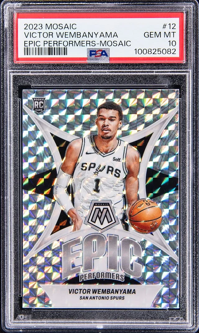 2023-24 Panini Mosaic Victor Wembanyama Epic Performers Mosaic #12 card image