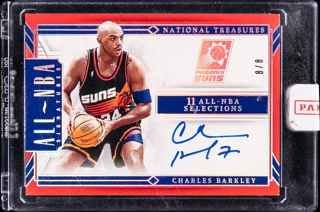 2023-24 Panini National Treasures Charles Barkley All-NBA Signatures International Red #ALL-CBK card image