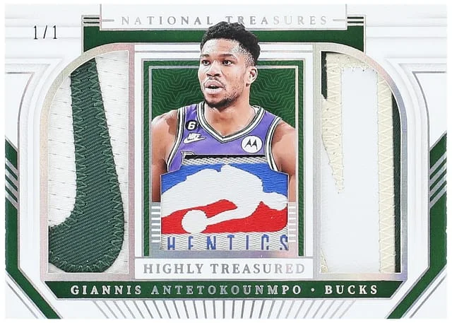 2023-24 Panini National Treasures Giannis Antetokounmpo Highly Treasured #HT-GAN card image