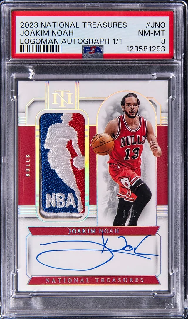 2023-24 Panini National Treasures Joakim Noah Logoman Autograph #LA-JNO card image