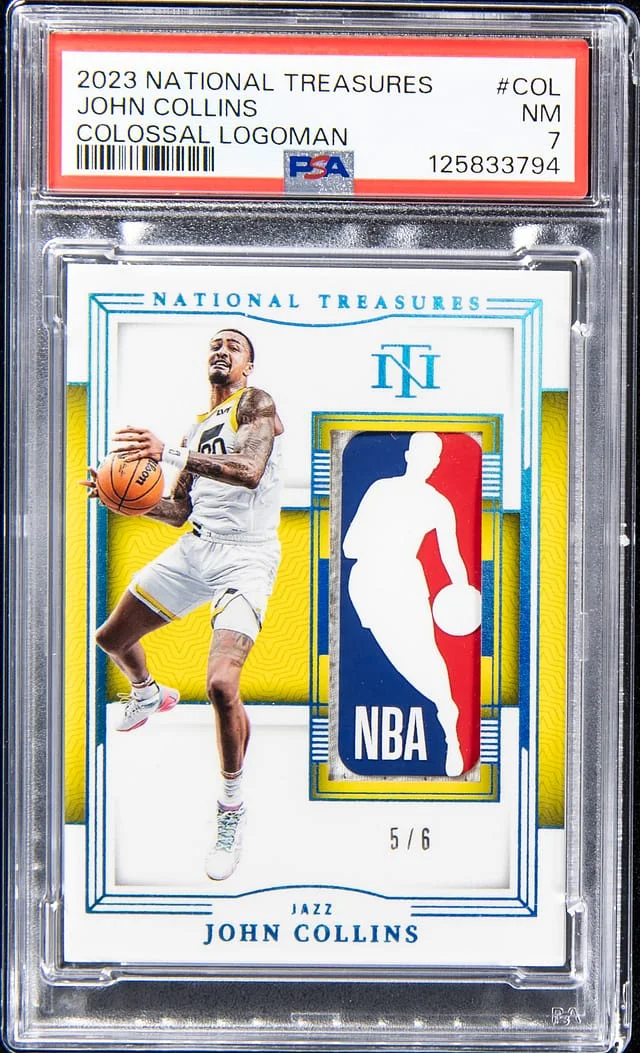 2023-24 Panini National Treasures John Collins Colossal Logoman #CLM-COl card image
