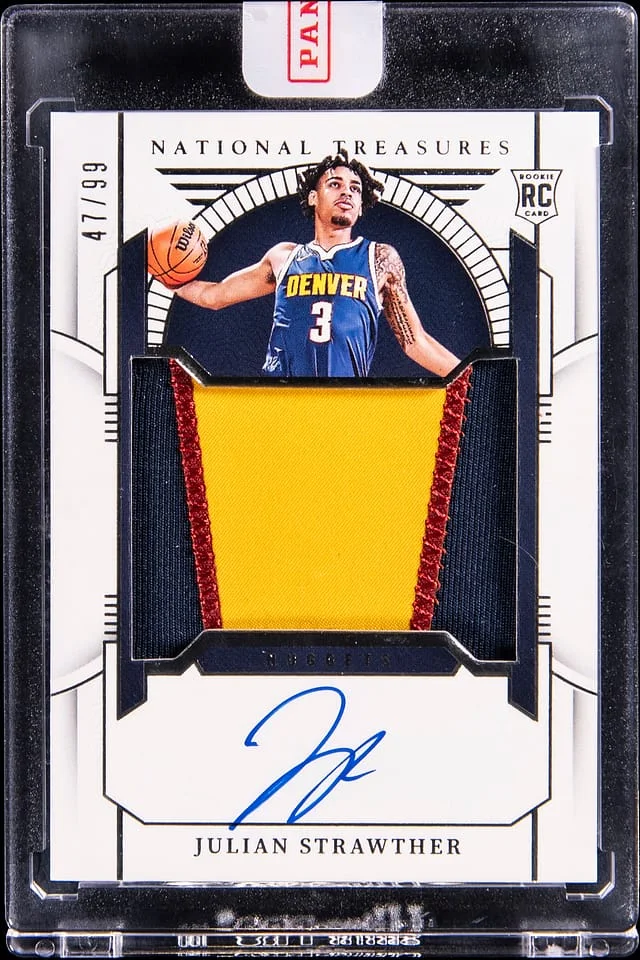 2023-24 Panini National Treasures Julian Strawther Patch Autographs #126 card image