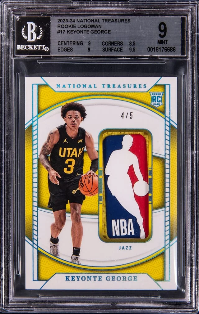 2023-24 Panini National Treasures Keyonte George Logoman #RL-KEY card image