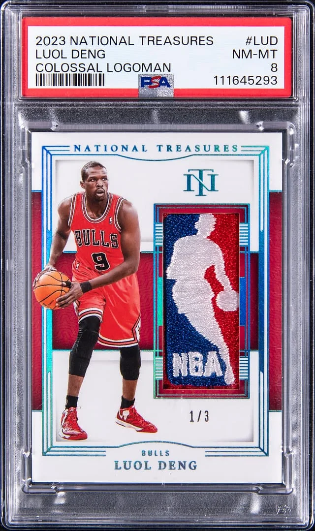 2023-24 Panini National Treasures Luol Deng Logoman Colossal Logoman #CLM-LUD card image