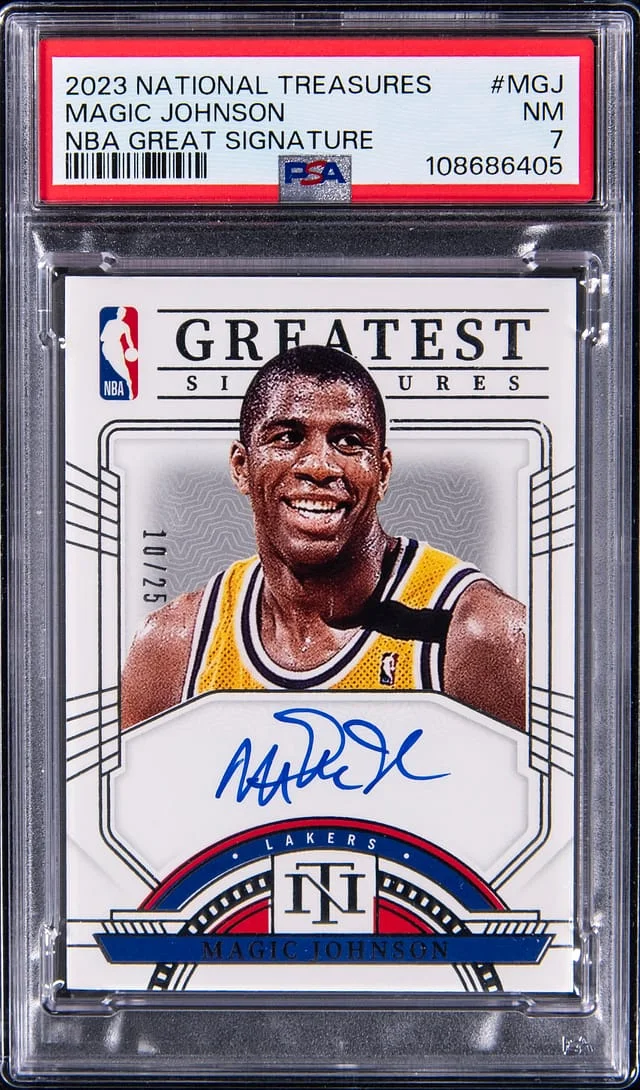 2023-24 Panini National Treasures Magic Johnson NBA Great Signature #NGS-MGJ card image