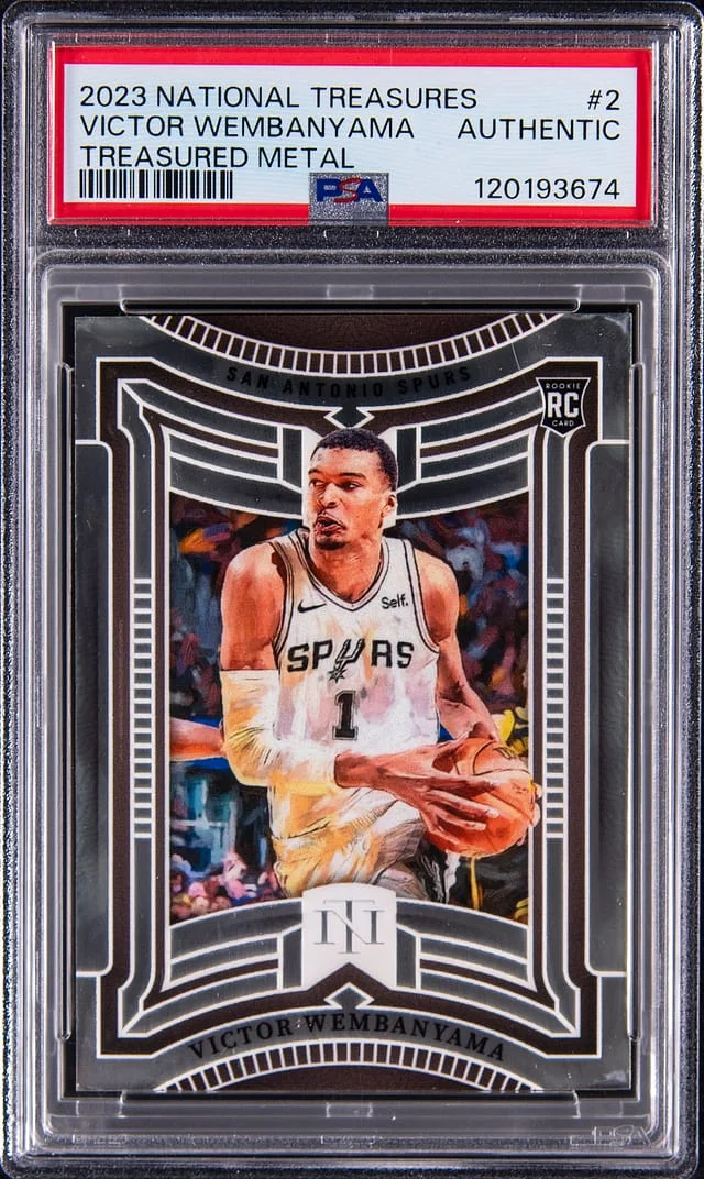 2023-24 Panini National Treasures Victor Wembanyama Treasured Metal #3 card image
