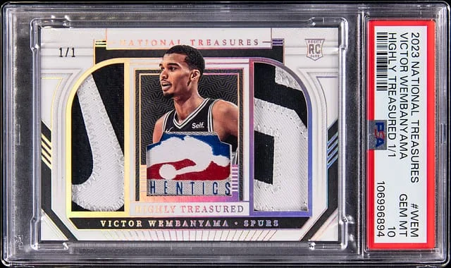 2023-24 Panini National Treasures Victor Wembanyama Highly Treasured #HT-WEM card image