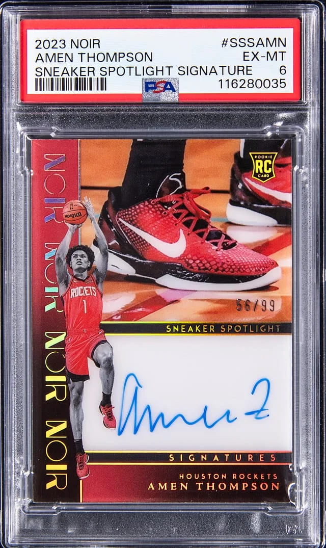 2023-24 Panini Noir Amen Thompson Sneaker Spotlight Signature #SSS-AMN card image