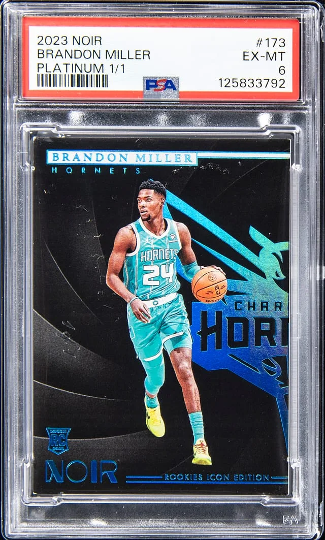 2023-24 Panini Noir Brandon Miller Platinum #173 card image